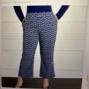 Hill House Navy Floral Crepe Pants